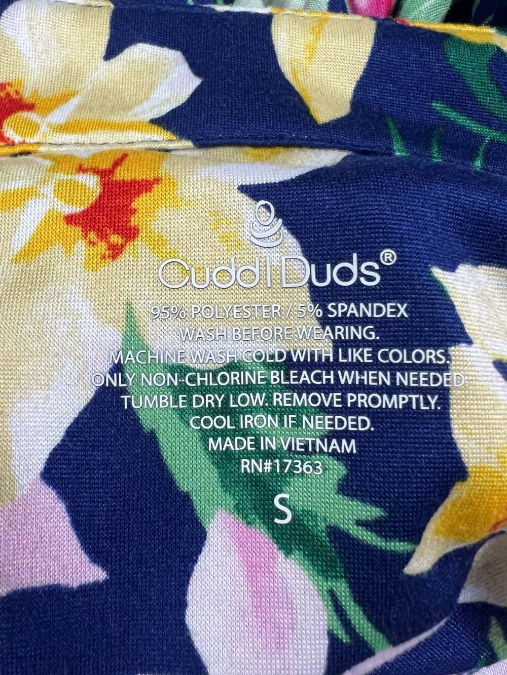 Cuddl Duds Tropical Floral Print V-Neck Ruffle Tiered Midi Dress Size Small